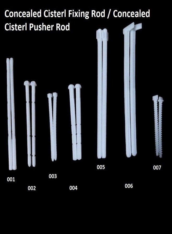 Ausam قضيب تثبيت خزان المرحاض المخفي المصنوع من البلاستيك | موصل قضيب دفع المرحاض لنظام التدفق | قضيب مقبض متين لإكسسوارات الحمام لرافعة خزان التدفق المخفي المثبت على الحائط (أبيض) - Image 3